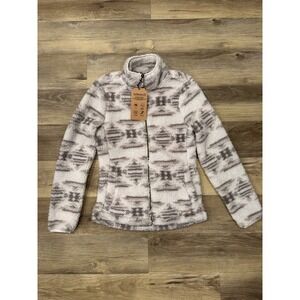 Avalanche Women's Southwestern Print Fleece Jacket Size XS Full Zip